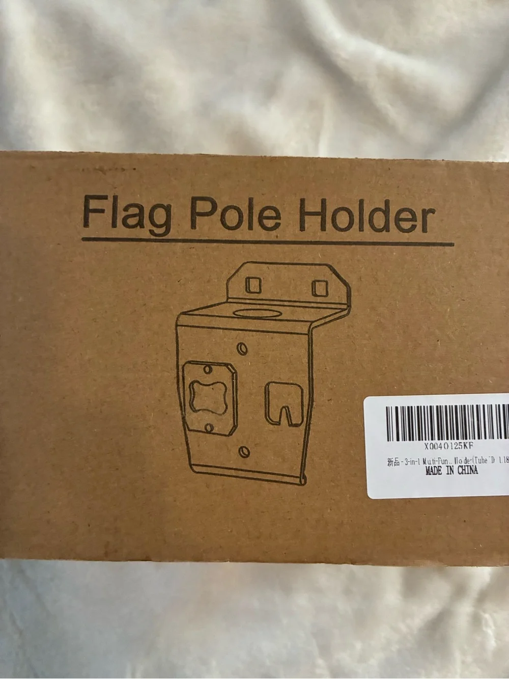 Black Flag Pole Holder Wall Bracket